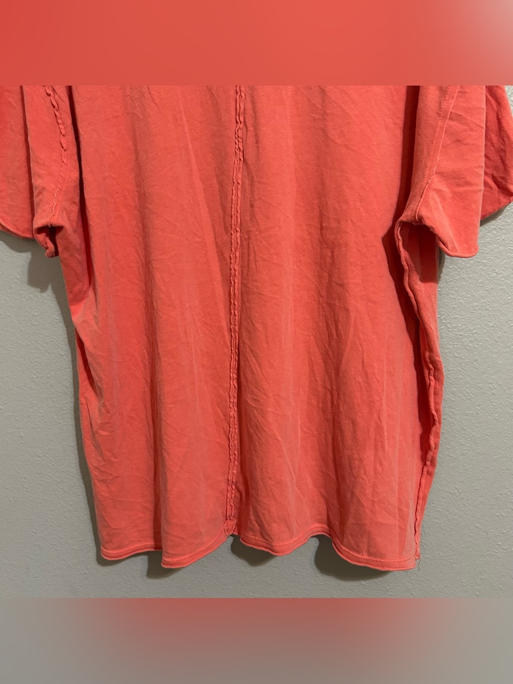 Free People Nina Orange Short Sleeve Cotton Boxy Fit T Shirt Women’s Size Medium - Picture 6 of 8
